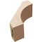 Ekena Millwork 5-inch W x 10-inch D x 10-inch H Westlake Rough Cedar Woodgrain TimberThane Knee Brace, Primed BRCUR05X10X10WTLRCPR - alternate 5